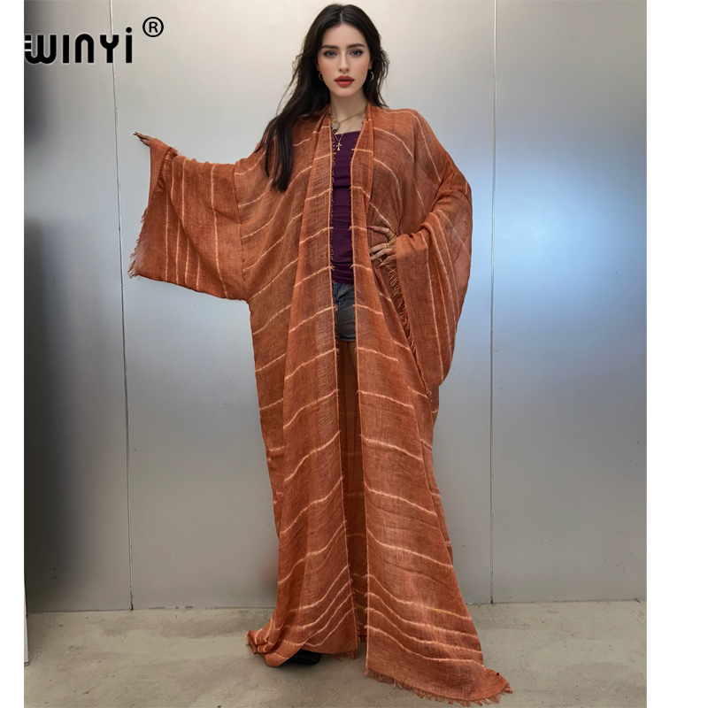 Young Women'S Formal Wear - WINYI-caftán bohemio para mujer, ropa de