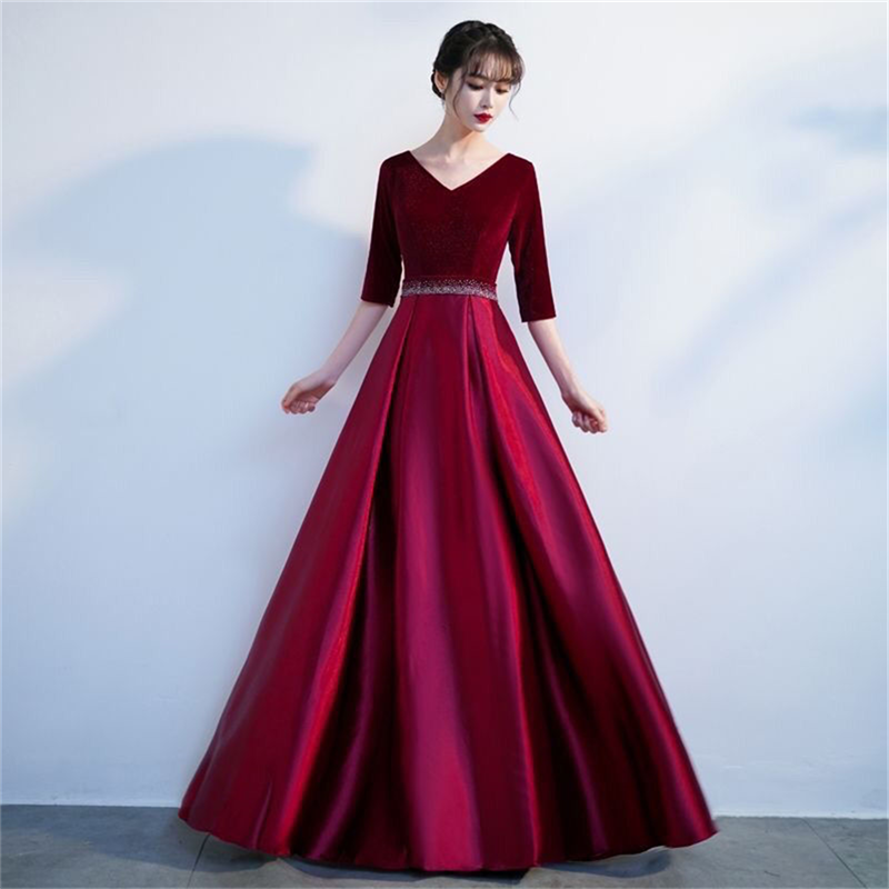 Woman Formal Wear - Vestido largo de estilo universitario para