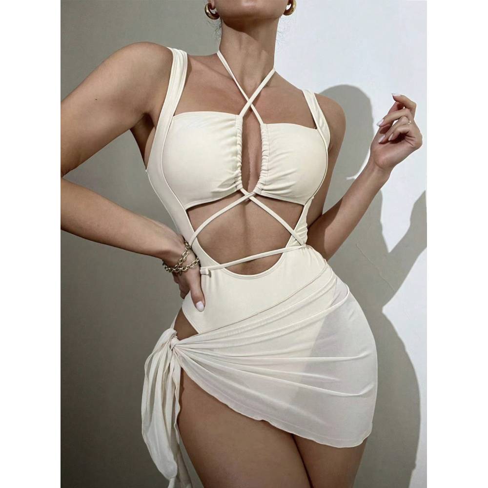 Monochrome Suit Set - Cikini-Conjunto de bikinis sexy monocromáticos para