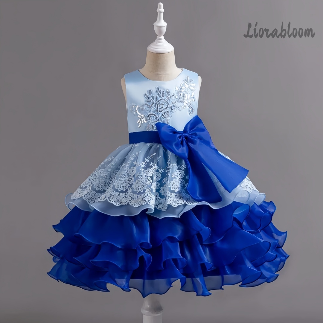 Large Women'S Formal Wear - Vestido de Niña con Lazo Grande,