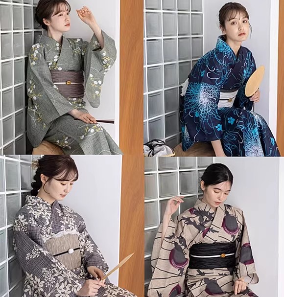 Women Formal Wear Photoshoot - Kimono japonés / Yukata para mujer,