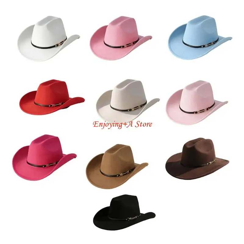 Women Formal Wear Western - Gorra Vaquera PXPB con Borde Enrollado