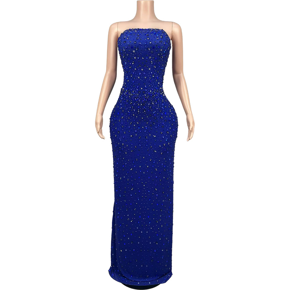 Formal Gala Wear Women - Vestido de Noche Azul Brillante con