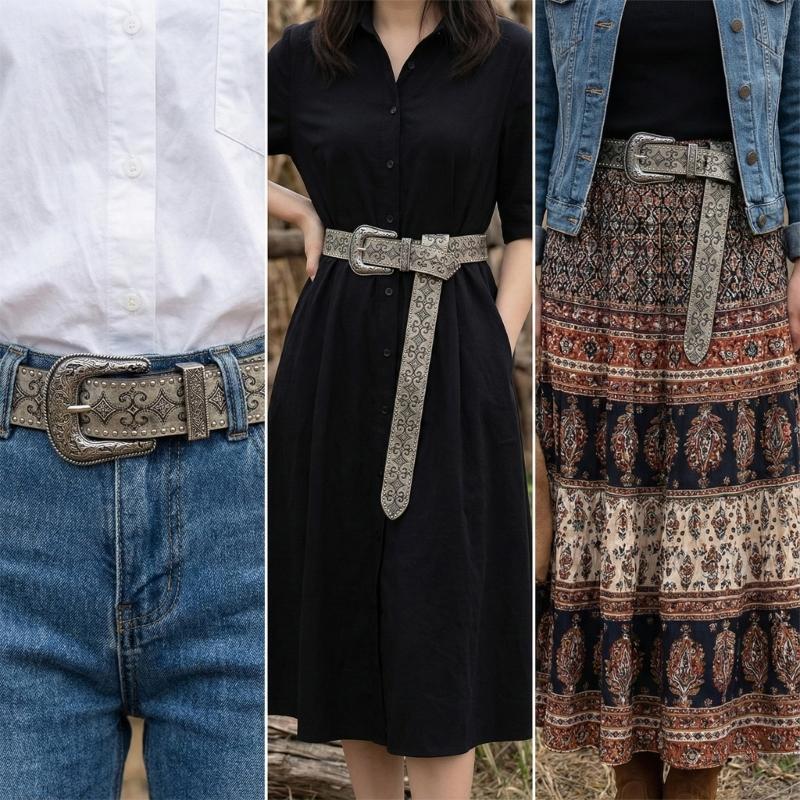 31BF Cinturón clásico retro co - Women Formal Wear Western reseña y precio