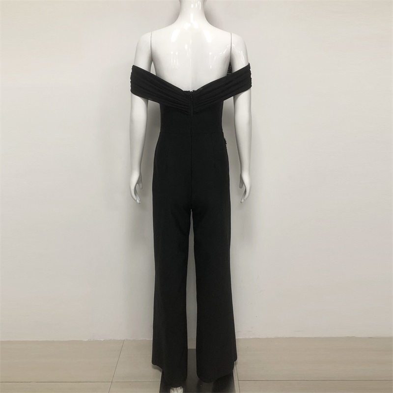 Mono negro con cristales para  - Women'S Formal Jumpsuit Evening Wear reseña y precio