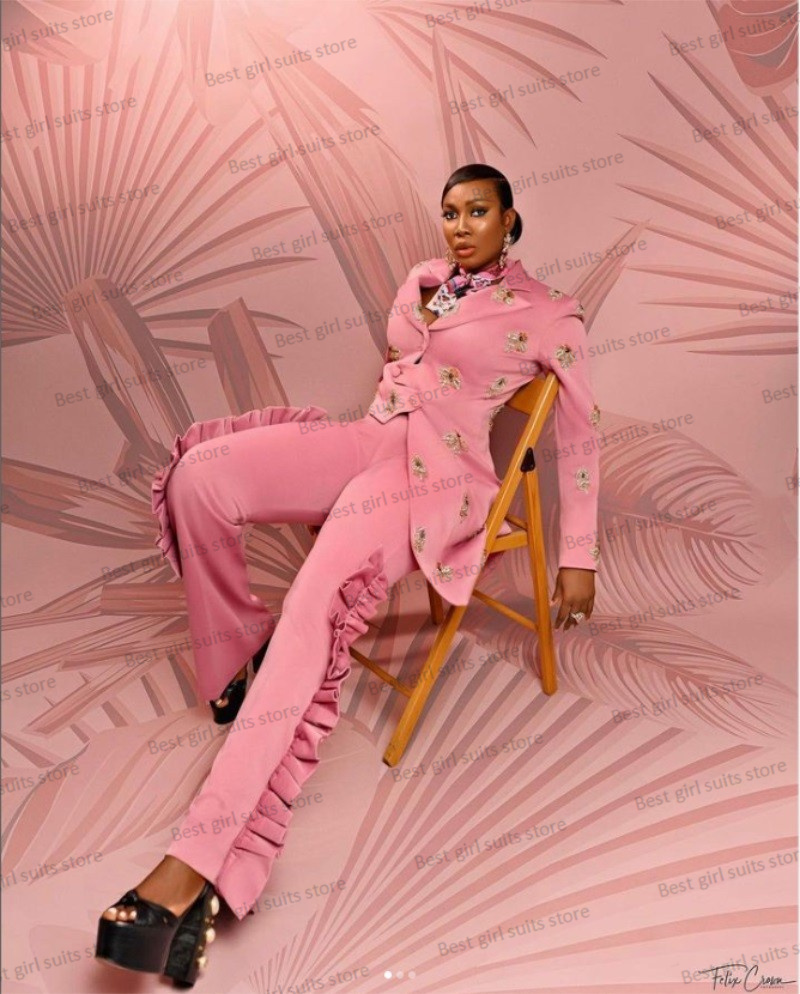 Conjunto de traje de boda rosa - Women Formal Wear Trousers reseña y precio