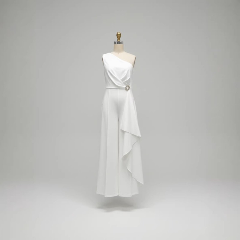 Elegante Mono Blanco de un Sol - Women'S Formal Jumpsuit Evening Wear reseña y precio