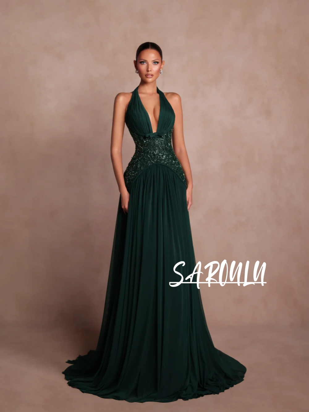 Vestido de noche verde de tall - Formal Gala Wear Women reseña y precio