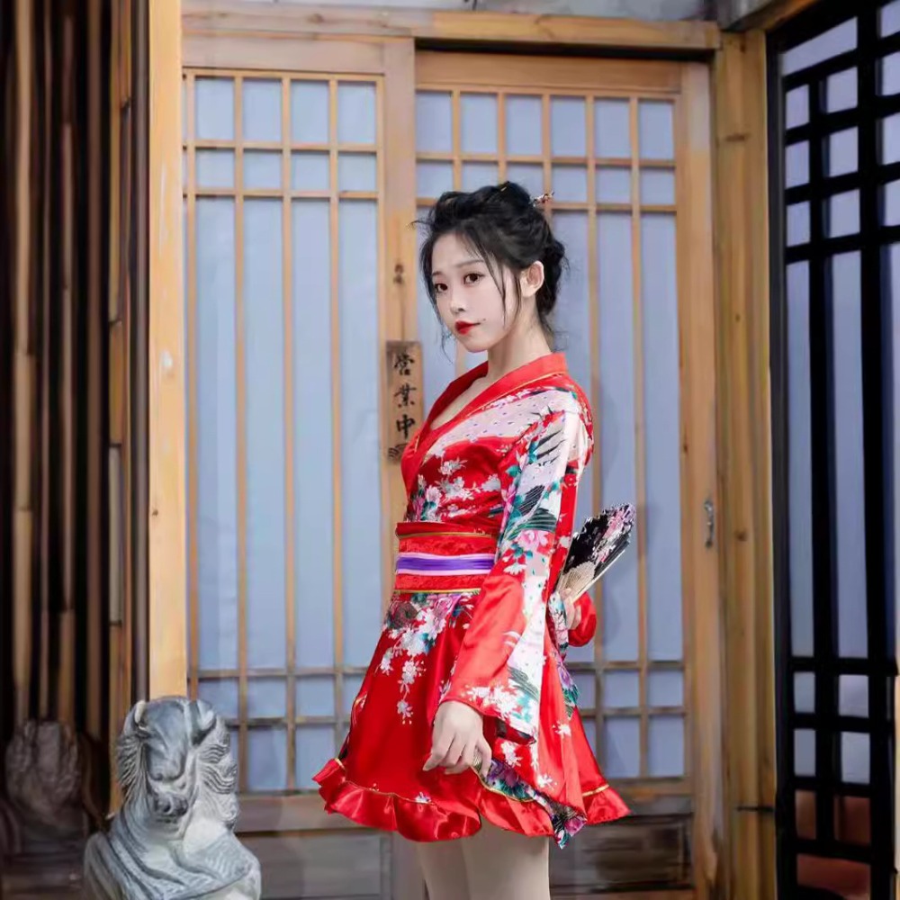 Kimono Yukata Rojo Formal para - Women Formal Wear Photoshoot reseña y precio
