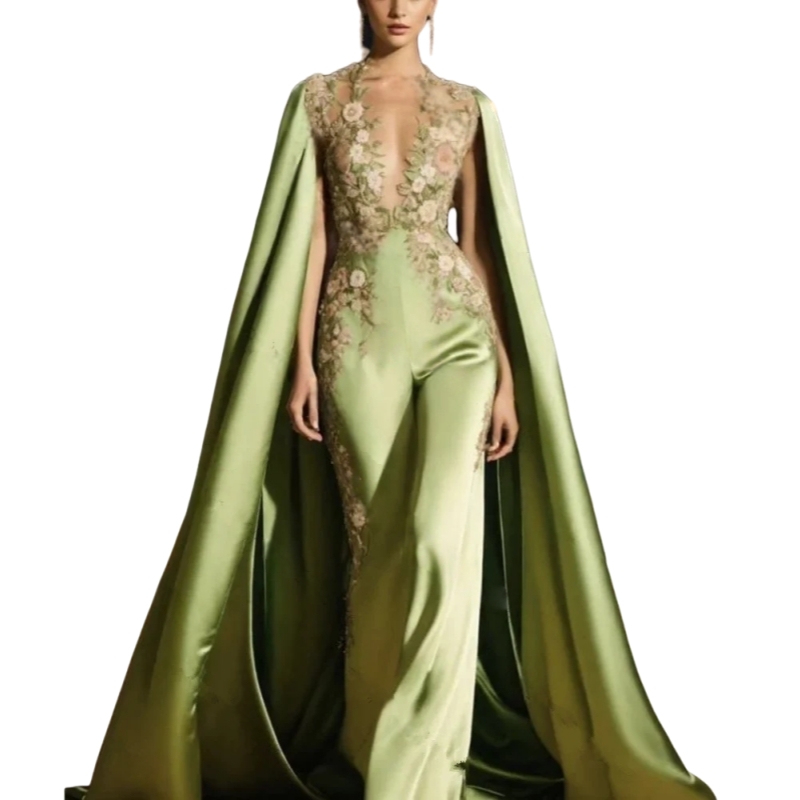 Mono de fiesta verde elegante  - Women'S Formal Jumpsuit Evening Wear reseña y precio