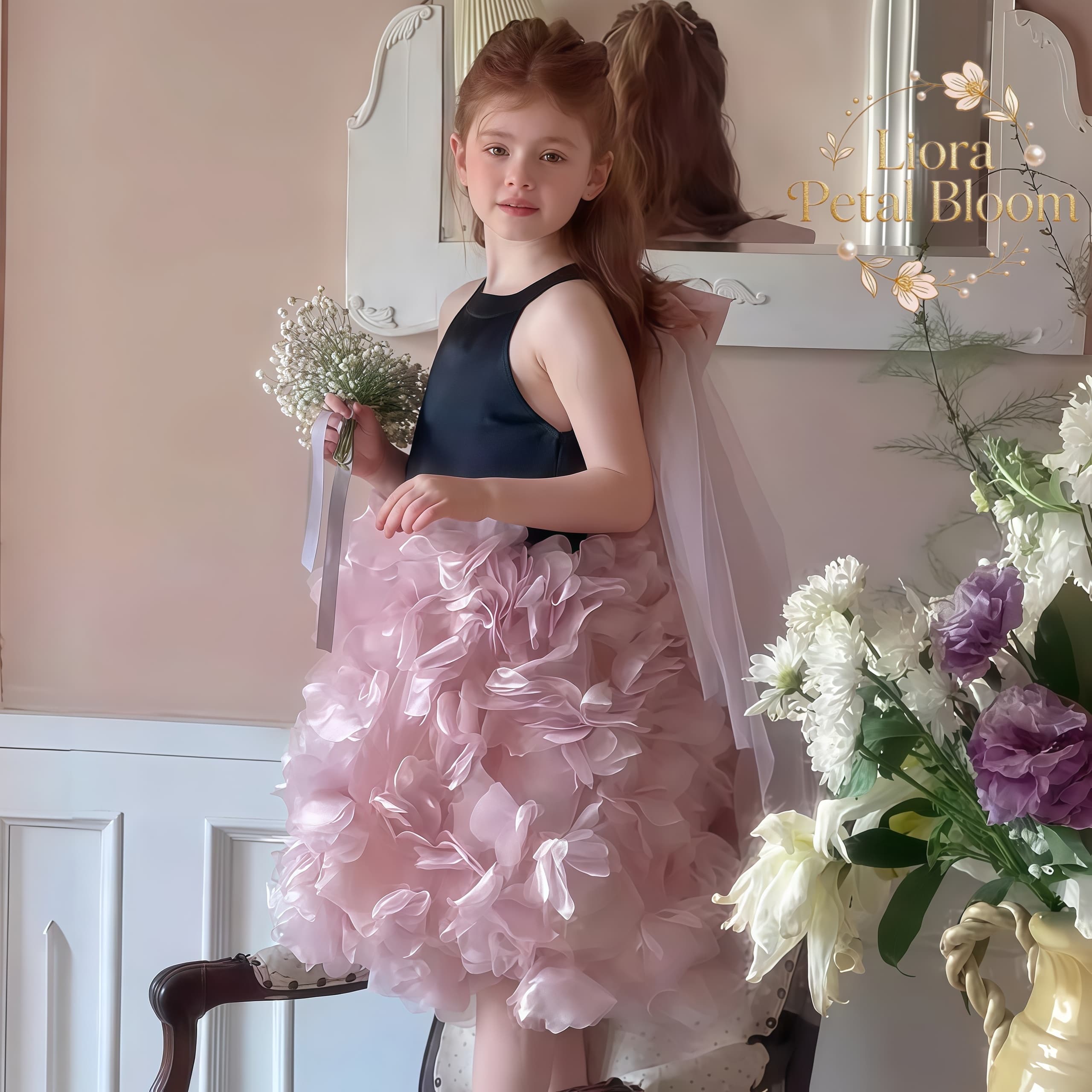 Vestido de tul negro floral pa - Woman Formal Wear reseña y precio