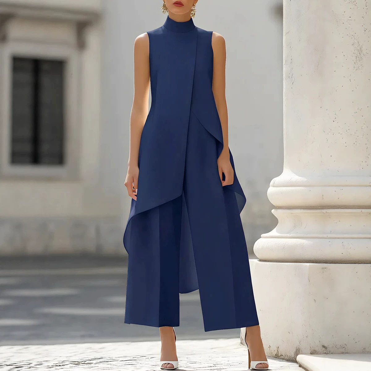 Mono sin mangas con cuello alt - Women'S Formal Jumpsuit Evening Wear reseña y precio