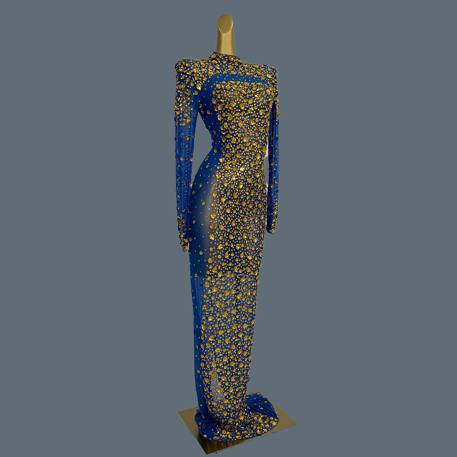 Elegante Vestido Maxi de Malla - Women Luxury Formal Wear reseña y precio