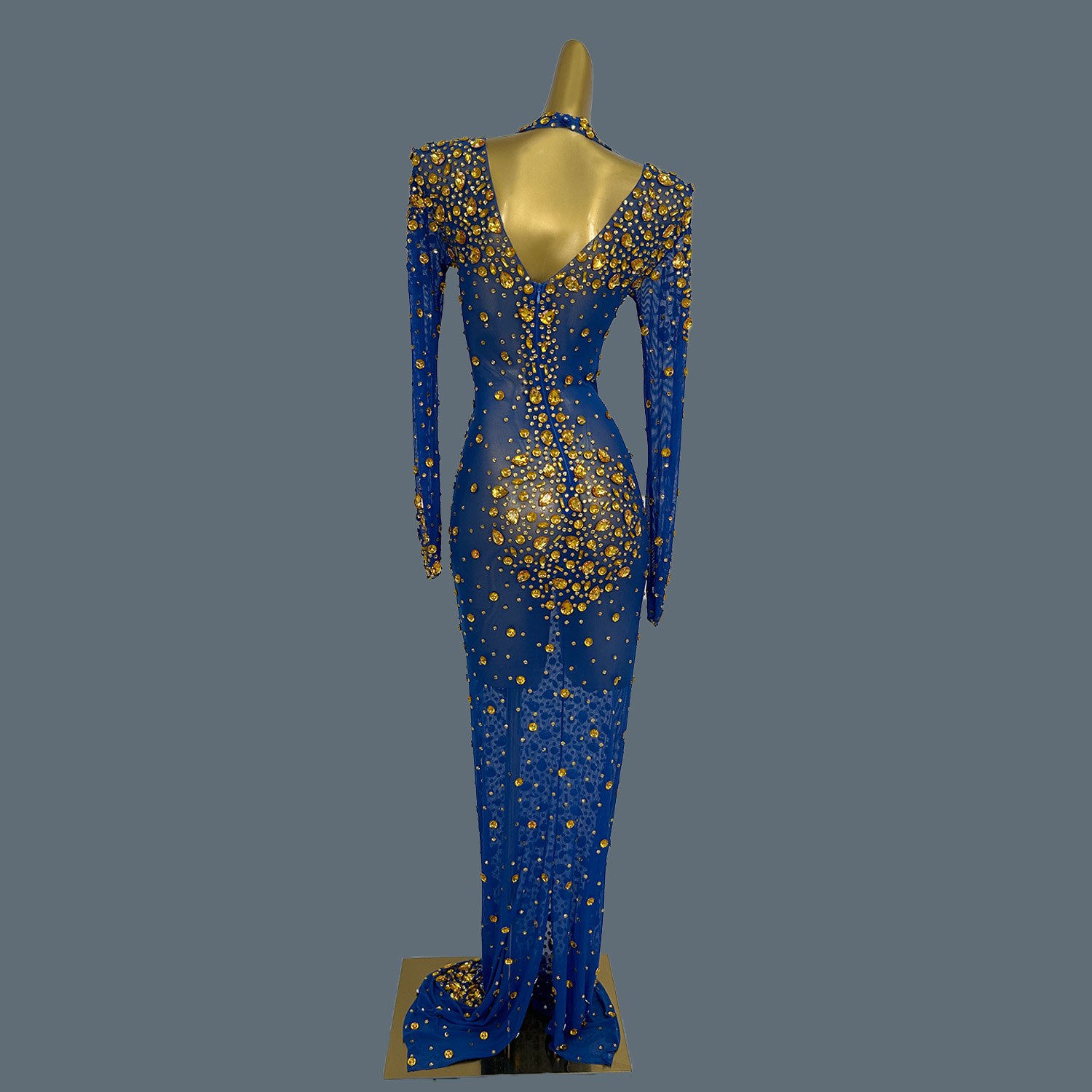 Elegante Vestido Maxi de Malla - Women Luxury Formal Wear reseña y precio
